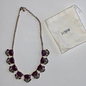 J.Crew Plum Statement Necklace